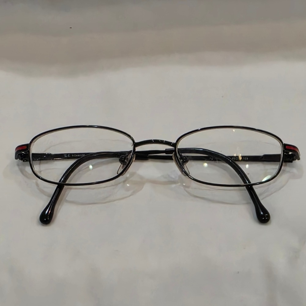 Ray-Ban RB1007T Eyeglasses Unisex 45mm Black Red Good Titanium Oval Frames